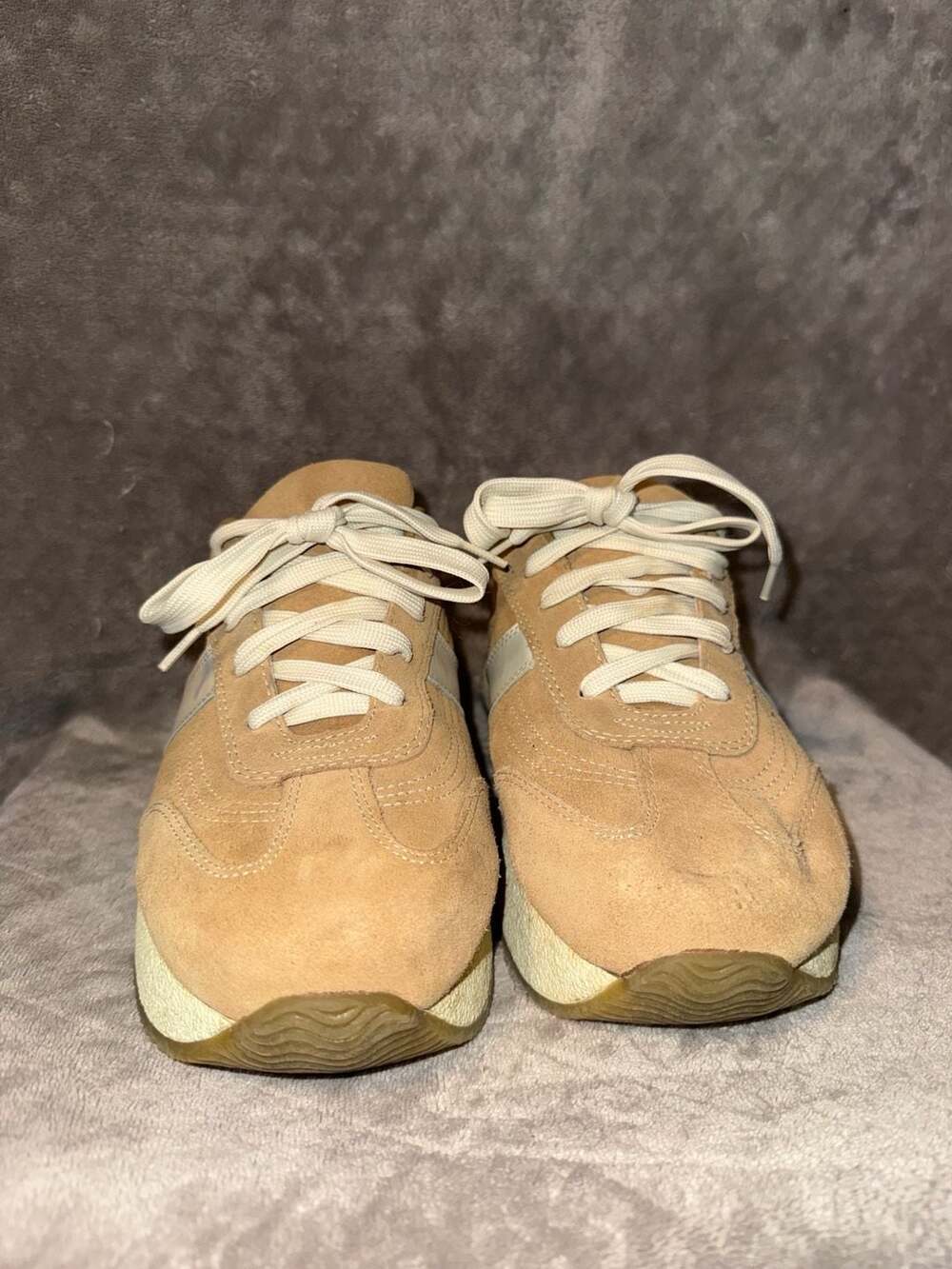 Joe Boxer Tan Suede Platform Slip-On Mules